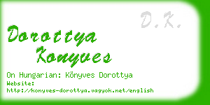 dorottya konyves business card